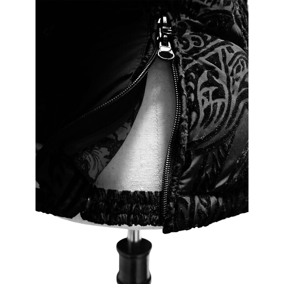 Desigual Women's Floral Black Insulated Puffer Jacket Size 40 XS/S Designer Coat - Picture 5 of 12